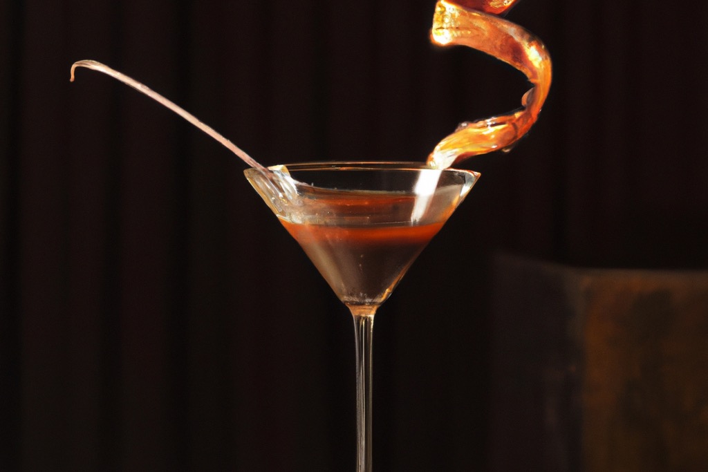 cocktail creativo con stecchino